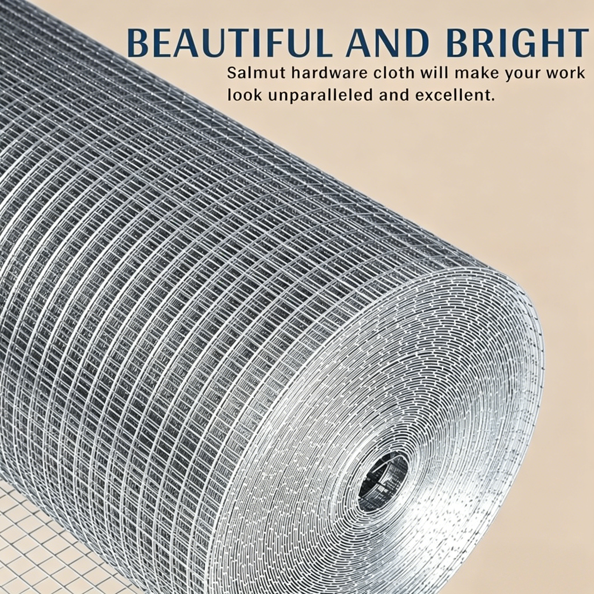 Galvanized Hardware Cloth 1/4 in. x 2 ft. x 50 ft. 19-Gauge, Wire Mesh Roll, Chicken Wire Fencing, Wire Fence Roll