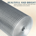 Galvanized Hardware Cloth 1/2 in. x 2 ft. x 50 ft. 19-Gauge, Wire Mesh Roll, Chicken Wire Fencing, Wire Fence Roll, Welded Wire, Rodent Mesh, Wire Cloth, Galvanized Mesh