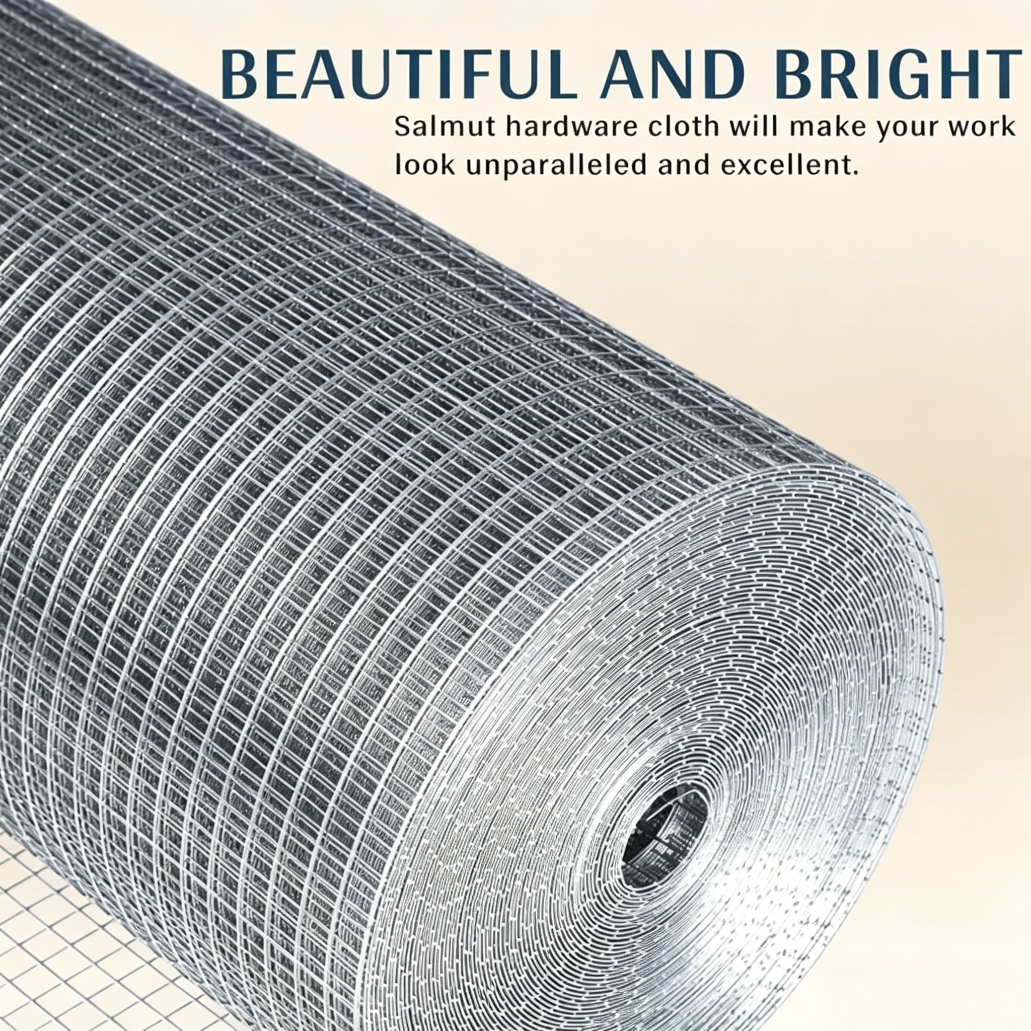 Galvanized Hardware Cloth 1/2 in. x 2 ft. x 50 ft. 19-Gauge, Wire Mesh Roll, Chicken Wire Fencing, Wire Fence Roll, Welded Wire, Rodent Mesh, Wire Cloth, Galvanized Mesh