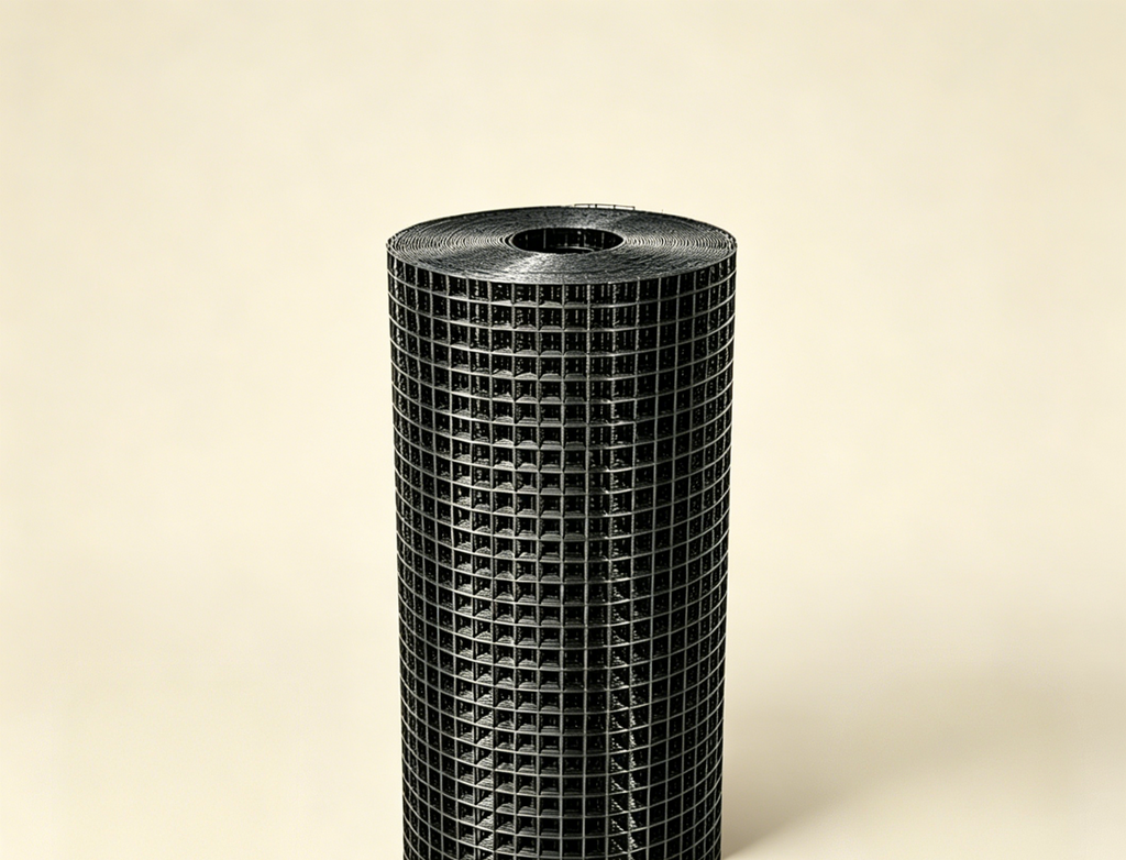 Black Hardware Cloth 1/2 in. x 6 ft. x 100 ft. 19-Gauge, Vinyl Coated Chicken Wire Mesh Roll, Welded Wire Fencing, Garden Fencing, Wire Fence Roll