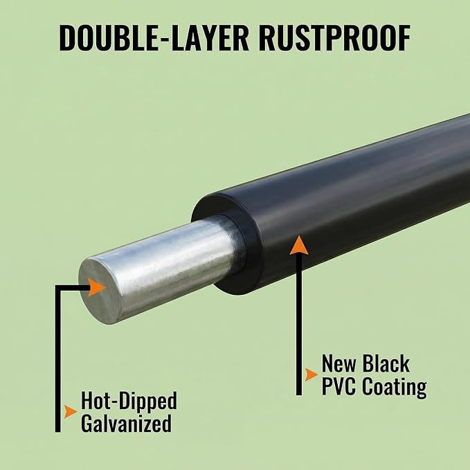 Black Hardware Cloth 1/4 in. x 6 ft. x 100 ft. 19-Gauge, Vinyl Coated Chicken Wire Mesh Roll, Welded Wire Fencing, Garden Fencing, Wire Fence Roll