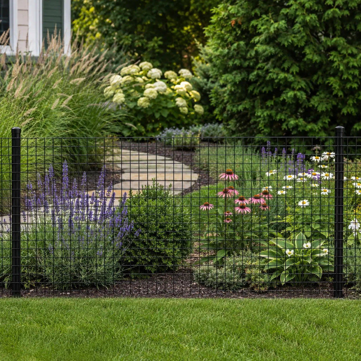 Black Hardware Cloth 1/4 in. x 6 ft. x 100 ft. 19-Gauge, Vinyl Coated Chicken Wire Mesh Roll, Welded Wire Fencing, Garden Fencing, Wire Fence Roll